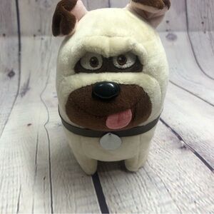 Ty pets, Mel Cream and Brown Plush Dog with Pink Tongue